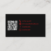 Roter Lipstick auf der Zungenschwarz mit Individue Visitenkarte (Rückseite)