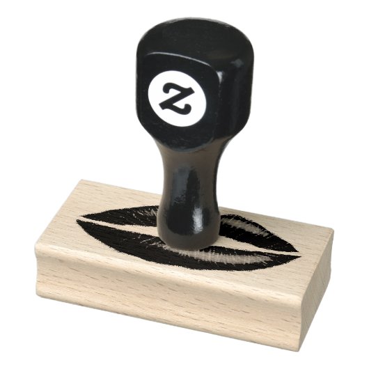 Roter Lipstick für Frauen Lippen Briefmarke Gummistempel (Stempel)