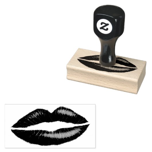 Roter Lipstick für Frauen Lippen Briefmarke Gummistempel (Stempel)