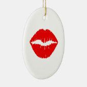 Roter Lipstick Keramik Ornament (Rechts)