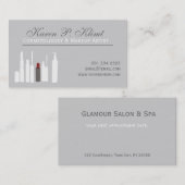 Roter Lipstick, Kosmetik Make-up-Künstler Terminkarte (Vorne/Hinten)