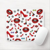 Roter Lipstick Lips Heelse Maus Pad! Mousepad (Mit Mouse)
