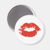 Roter Lipstick Magnet (Vorderseite/Rückseite)