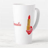 Roter Lipstick mit Personalisierung Milchtasse (Rechte Ecke)