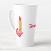Roter Lipstick mit Personalisierung Milchtasse (Linke Ecke)