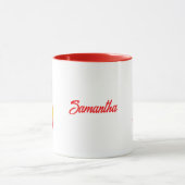Roter Lipstick mit Personalisierung Tasse (Zentrum)