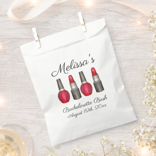 Roter Lipstick Nail Polnischer Makeup-Junggeselinn Geschenktütchen (Ausgeschnitten)