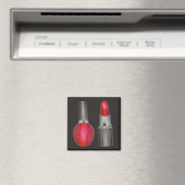 Roter Lipstick Nail Polnischer Makeup Valentiner M Magnet (In Situ (Geschirrspüler))
