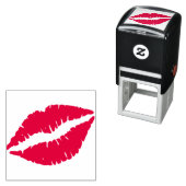 Roter Lipstick Permastempel (Beispiel)
