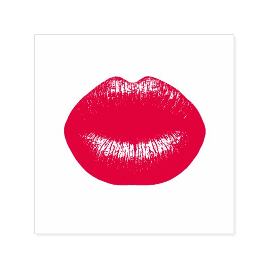 Roter Lipstick Permastempel (Design)
