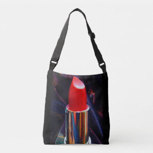 Roter Lipstick Tragetaschen Mit Langen Trägern