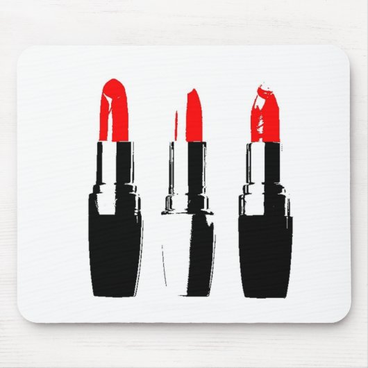 Roter Lipstick Tubes Mousepad (Vorne)