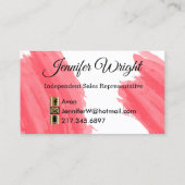 Roter Lipstick und Gold Visitenkarte (Rückseite)