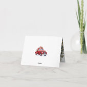 Roter LKW Foto Wasserfarbe Frohe Weihnachten (Rückseite)