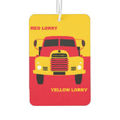 roter Lkw, gelber Lkw Autolufterfrischer (Rückseite)