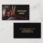 roter LKW in der Fahrkarte Visitenkarte (Vorne/Hinten)