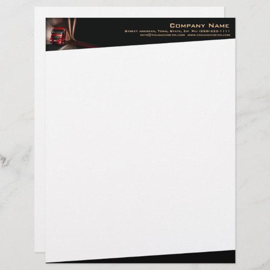 Roter LKW in der Sendung Briefkopf (Vorne/Hinten)