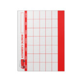 Roter LKW Kinder Monatlicher Kalender Notizblock (Rotiert)
