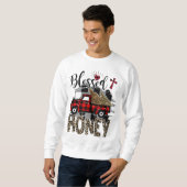 Roter LKW Leopard segnete Honey das beste Geschenk Sweatshirt (Vorne ganz)