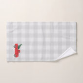 Roter LKW mit Baummuster Karo Badetuch Set (Handtuch)