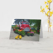 Roter Lkw mit Tulips, Oregon Karte (Gelbe Blume)