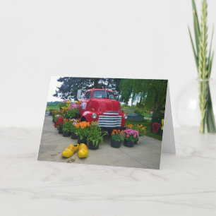Roter Lkw mit Tulips, Oregon Karte