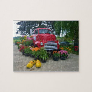 Roter Lkw mit Tulips, Oregon Puzzle