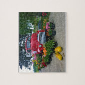 Roter Lkw mit Tulips, Oregon Puzzle (Vertikal)