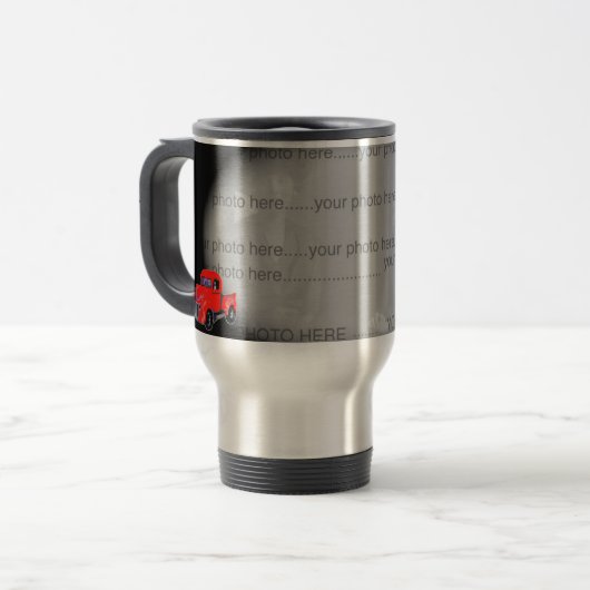 Roter LKW-personalisierte thermische Tasse (Vorderseite Links)
