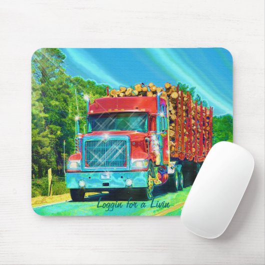 Roter LKW Schnellstraßen Kunst Mousepad (Mit Mouse)