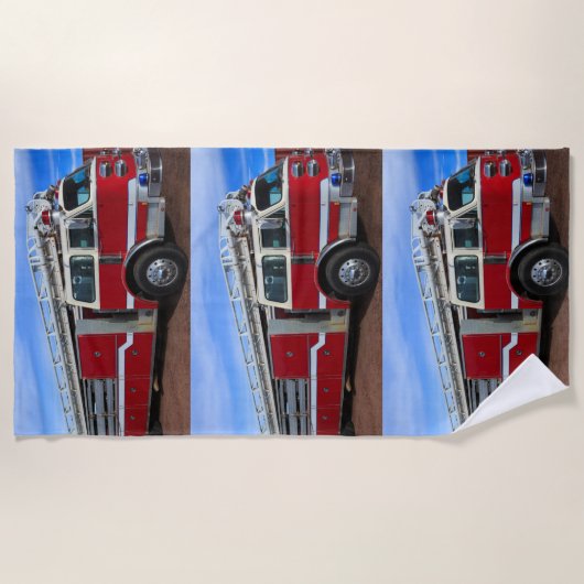 Roter LKW Strandtuch (Vorderseite)