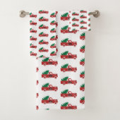 Roter LKW und Baum Badhandtuch Set (Insitu)