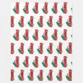 Roter LKW und Baum Fleecedecke (Vorderseite)