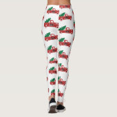 Roter LKW und Baum Leggings (Rückseite)