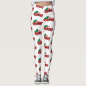 Roter LKW und Baum Leggings (Vorderseite)