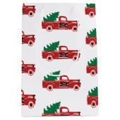 Roter LKW und Baum Mittlere Geschenktüte (Vorderseite)