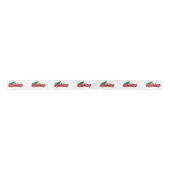 Roter LKW und Baum Satinband (Vorderseite)