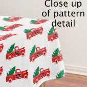 Roter LKW und Baum Tischdecke