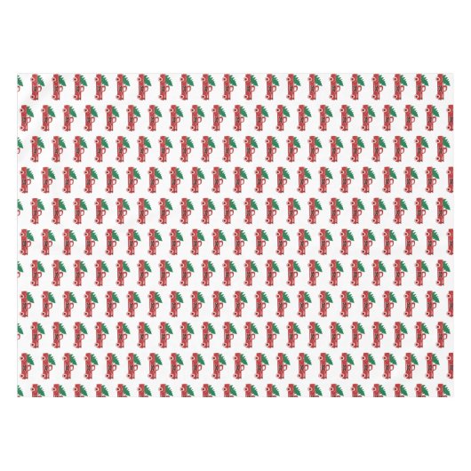 Roter LKW und Baum Tischdecke (Vorderseite (Horizontal))