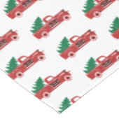 Roter LKW und Baum Tischdecke (Schrägansicht)