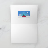 Roter LKW und Weihnachtsbaum Karte (Innenseite)