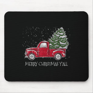 Roter LKW Weihnachten Xmas Vintage Frohe Weihnacht Mousepad