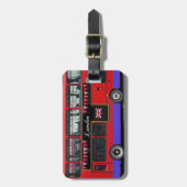 Roter London-Bus-Doppeldecker Gepäckanhänger (Vorderseite vertikal)