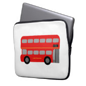 Roter London-Bus Laptopschutzhülle (Vorderseite Links)