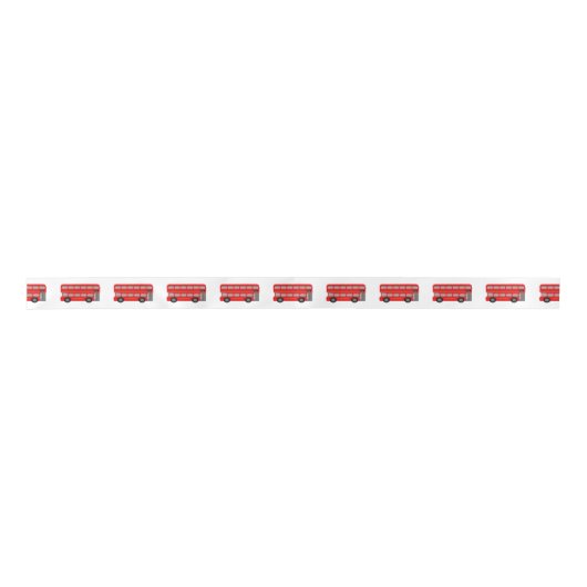 Roter London-Bus Satinband (Vorderseite)