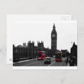 roter London-Reisebus und Big Ben Postkarte (Vorne/Hinten)