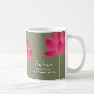 Roter Lotos blüht Namebrautkaffee-Tasse Kaffeetasse