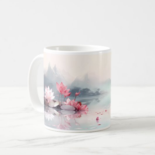 Roter Lotus auf Ihrer Tasse (Vorderseite Links)