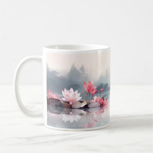 Roter Lotus auf Ihrer Tasse