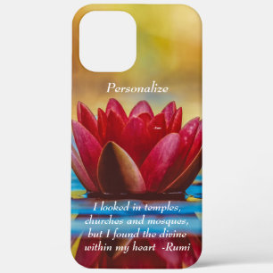 Roter Lotus - Blume über blaues Wasser - Spirituo Case-Mate iPhone Hülle